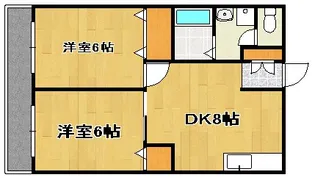 ビバリーハウス細島A【2階】の間取り