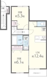 サンロード新和III【2階】の間取り