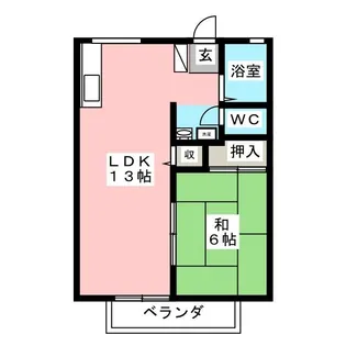 パープルタウンI【2階】の間取り