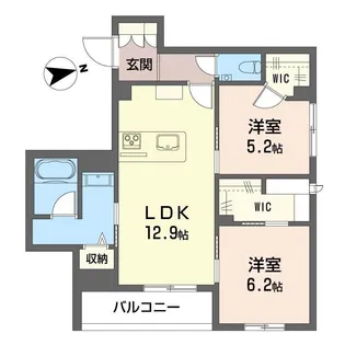 メリア調布【4階】の間取り