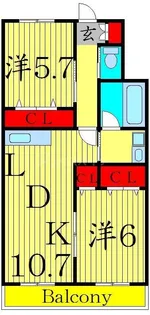 MKコーポ綾瀬【1階】の間取り