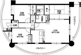 プリーマヴィラ井尻【4階】の間取り