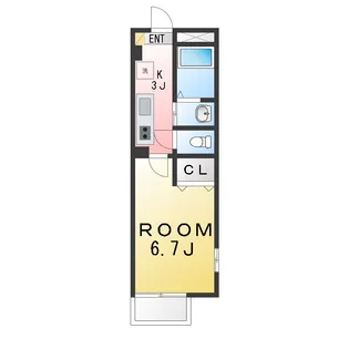 Amour SHIMONAGAYA【1階】の間取り