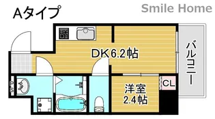 SOAR SHINIMAMIYA【8階】の間取り