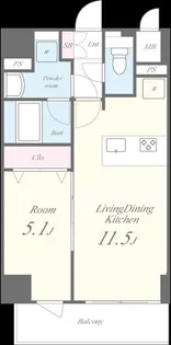 ヴィラドゥスール【8階】の間取り