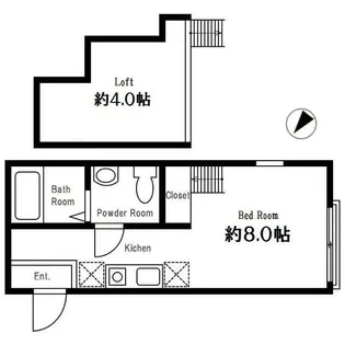 ハーミットクラブハウス岡沢町III【1階】の間取り