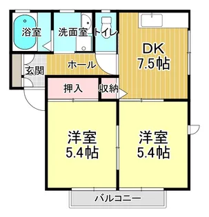 パス・カリーニョA【2階】の間取り
