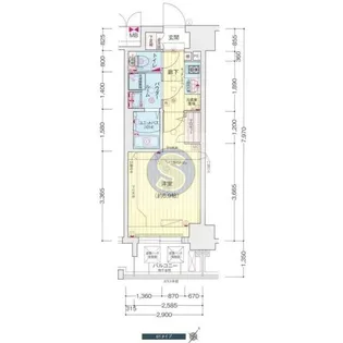 ララプレイス大阪福島ミラ【5階】の間取り