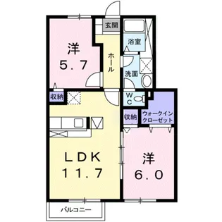 サニータウン中村南 B【1階】の間取り