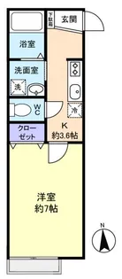 キャッスルたまき壱番館【1階】の間取り