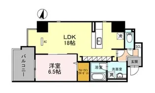 ワイズコート東梅田【4階】の間取り