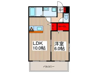 タウンコートさいどB【1階】の間取り