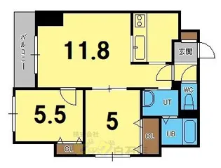 S-FORT東札幌ノルド【3階】の間取り