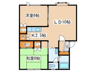 ノ-スプルメリア【2階】の間取り