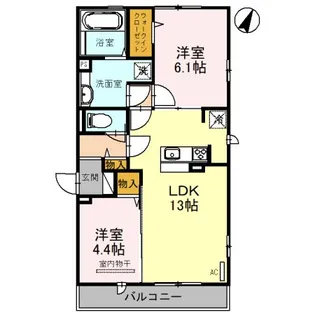 センアーノ【3階】の間取り