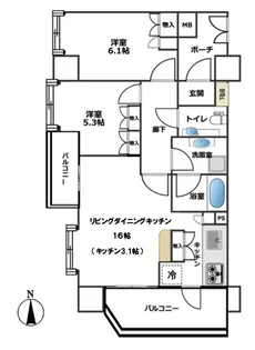 アルシア新丸子【8階】の間取り