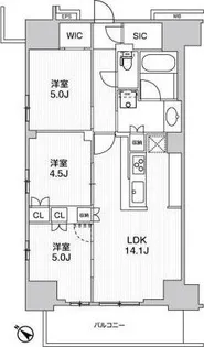 WORVE横浜伊勢佐木町【8階】の間取り