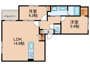 PISTA豊里【3階】の間取り