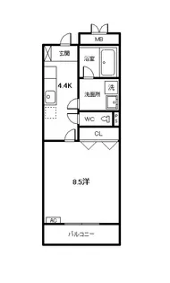 Avance Oji(アヴァンセ王司)【4階】の間取り