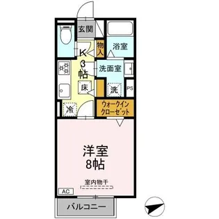 セレスティア黒野【1階】の間取り