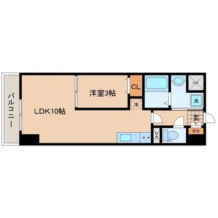 LUANA・AIR・RESIDENCE錦町【3階】の間取り