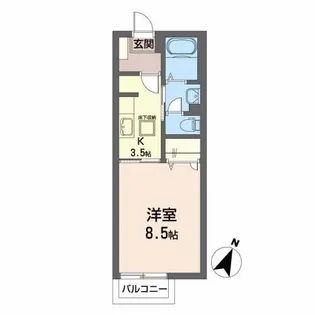 メゾン・ド・スクレ【1階】の間取り