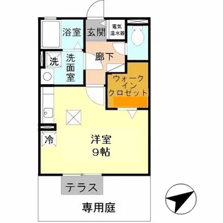 レセンテ東新町【1階】の間取り
