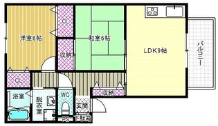 ベルナール加川【2階】の間取り
