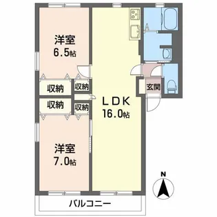 シェトワ丸山【1階】の間取り