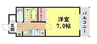 エスリードコート難波ウエスト【1階】の間取り