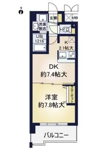 ア ミュゼ新大阪【8階】の間取り