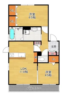 クレールくずは【2階】の間取り