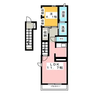 グランドペアレンツ浅井II B【2階】の間取り