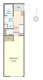 上目黒シティハウス【1階】の間取り