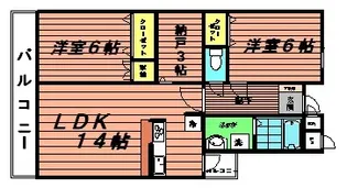 パークテラス広袴【3階】の間取り