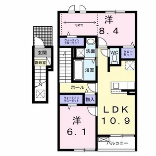 オーブ・レジェール【2階】の間取り