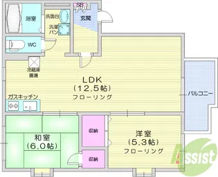 ビレッジ・ディナA【1階】の間取り