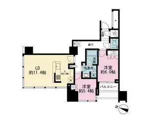 大崎ウエストシティタワーズ【14階】の間取り