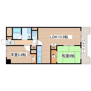 グランフェリーチェ泉中央【1階】の間取り