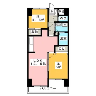 スーヴラン寺前【5階】の間取り