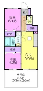 リバーストーン【1階】の間取り