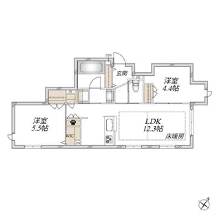 (仮称)南台2丁目ヘーベルメゾン【1階】の間取り