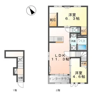 ベルヴィル【2階】の間取り