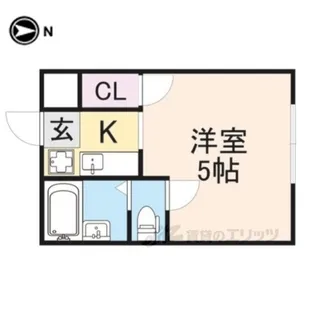 シャルム岡山手【2階】の間取り