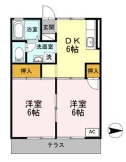 ビューラ東【1階】の間取り