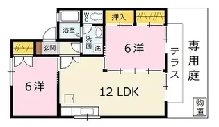 セジュール清水II B棟【1階】の間取り