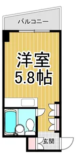 キューブ東塚口【2階】の間取り