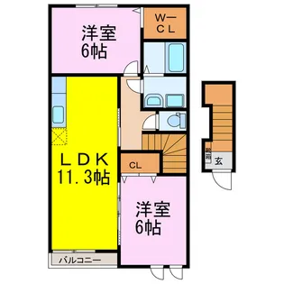 M・スクエア【2階】の間取り
