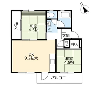 UR徳力【5階】の間取り