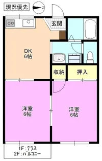 フレグランス平田【1階】の間取り